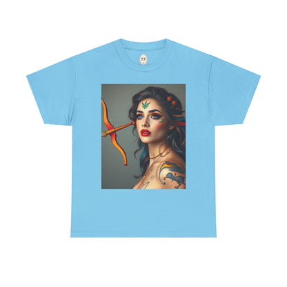 Unisex Heavy Cotton T-Shirt, Sagittarius, Zodiac v2, Sexy Art
