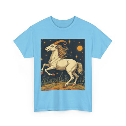 Unisex Heavy Cotton T-Shirt, Aries Animal, Zodiac Design