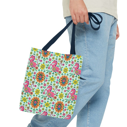 Tote Bag (AOP), Aquarius, Zodiac, Flower Pattern