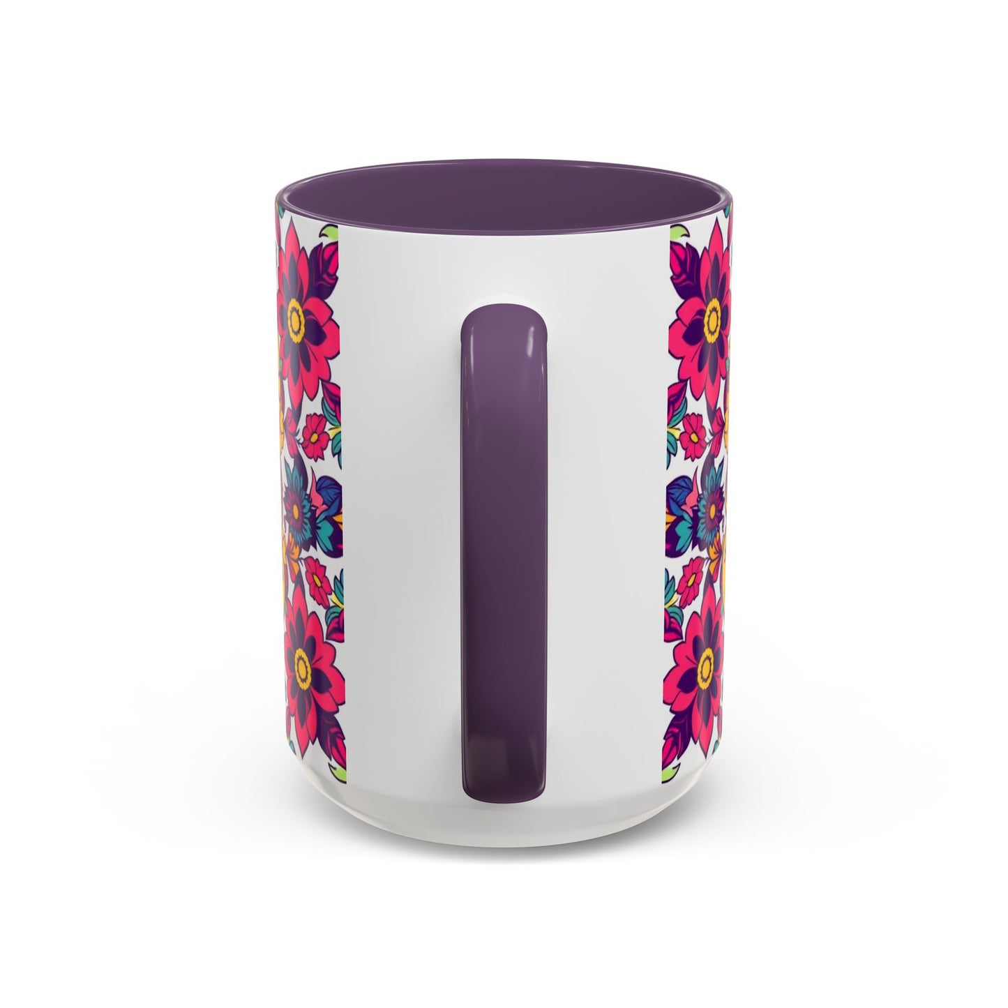 Accent Coffee Mug, Scorpio, Zodiac v2. Flower Pattern, (11, 15oz)