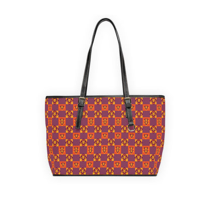 Leather Shoulder Bag, Leo, Zodiac, Shapes Pattern
