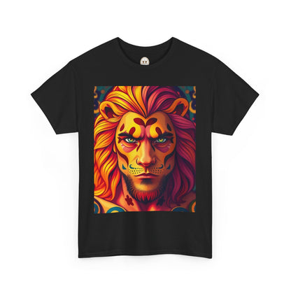 Unisex Heavy Cotton T-Shirt, Leo, Zodiac v2, Sexy Art