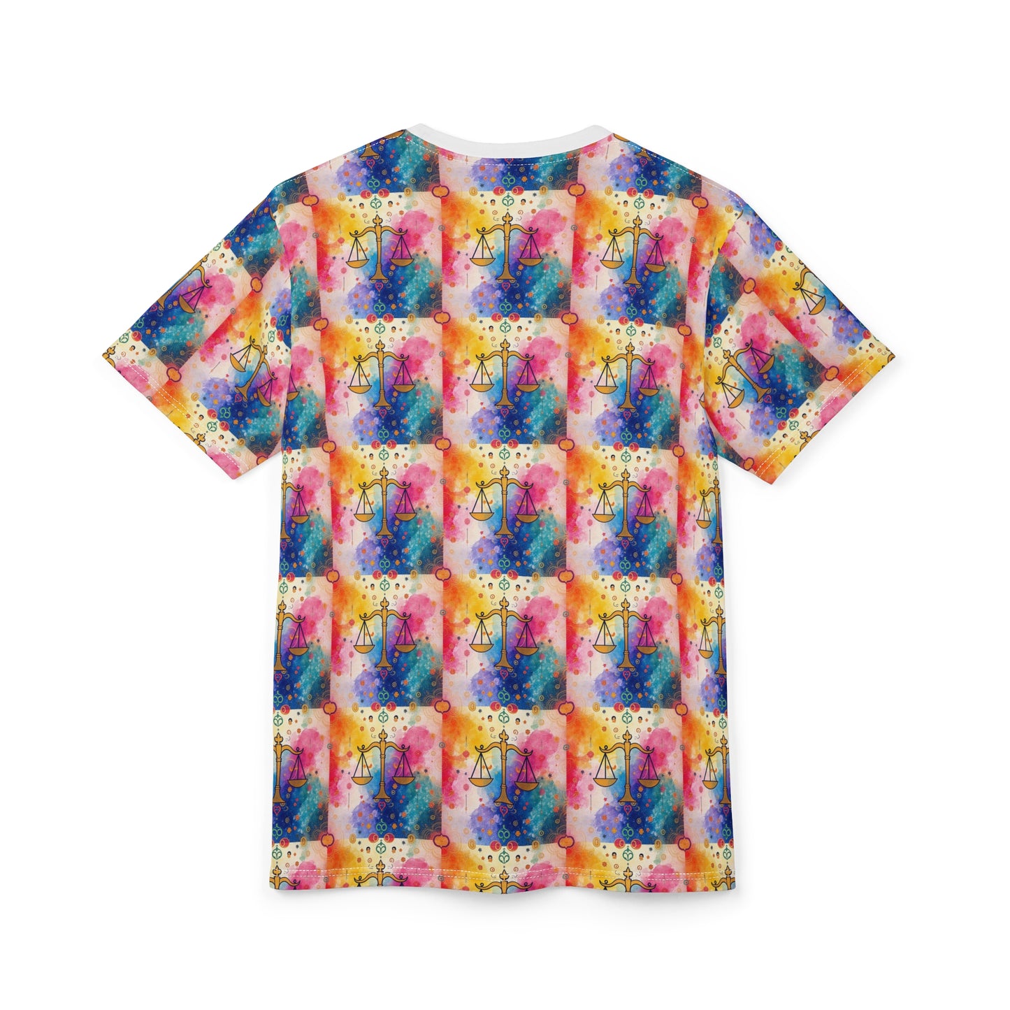 Unisex Cut & Sew T-Shirt, AOP, Libra, Zodiac v1, Pattern