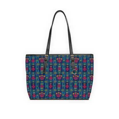 Leather Shoulder Bag, Scorpio, Zodiac v1, Shapes Pattern