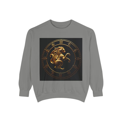 Garment-Dyed Sweatshirt, Unisex, Space Animal Design v1, Virgo