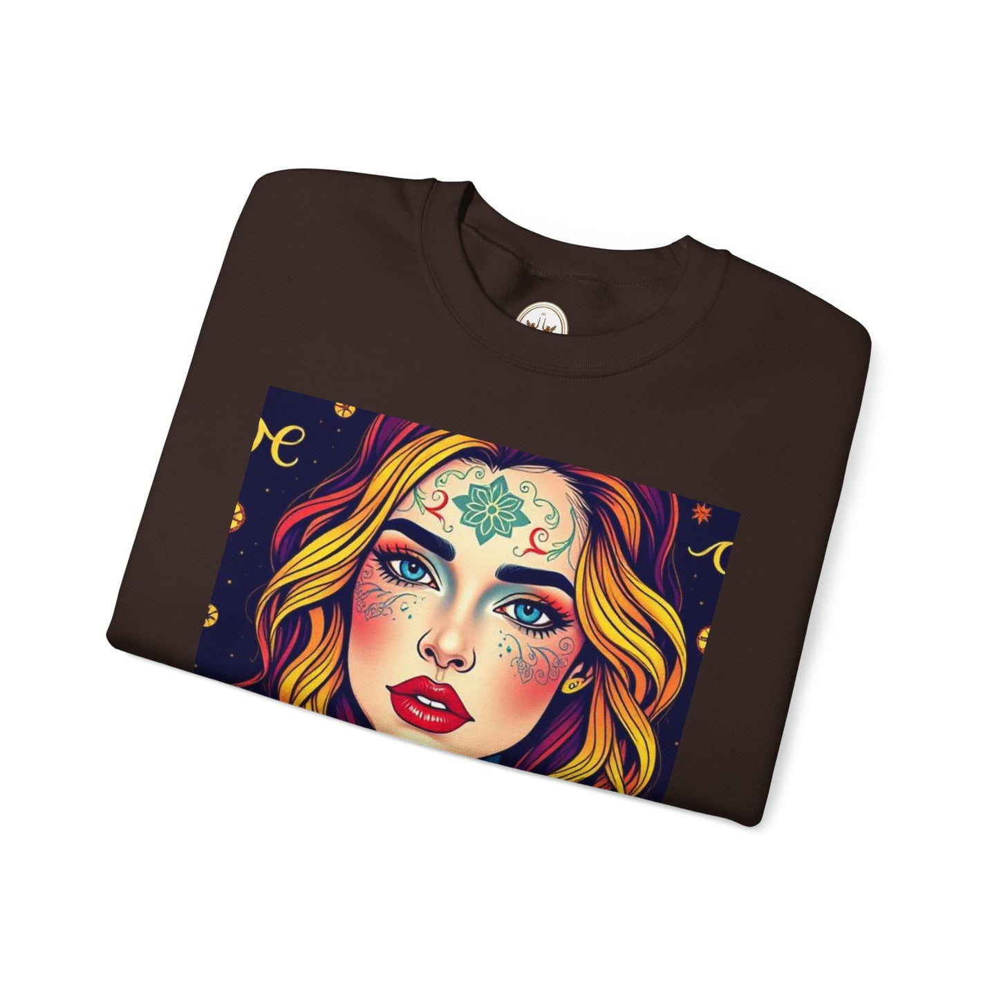 Unisex Heavy Blend™ Crewneck Sweatshirt, Aquarius, Zodiac, Sexy Pattern