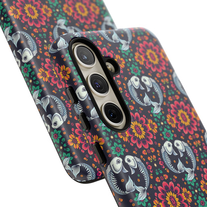 Tough Cases, Pisces, Zodiac v4, Flower Pattern