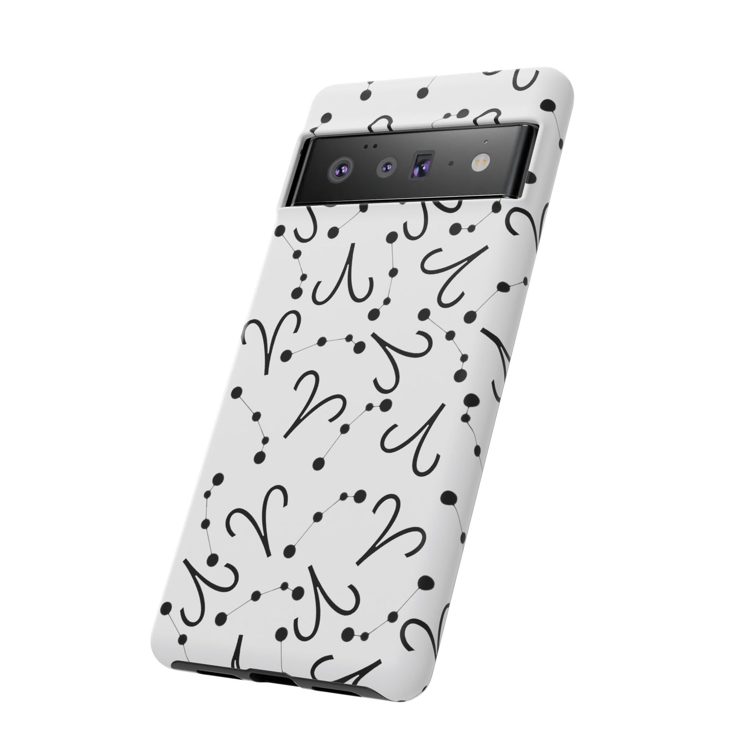 Tough Cases with the Aries Zodiac sign for iPhone, Samsung Galaxy, and Google Pixel devices