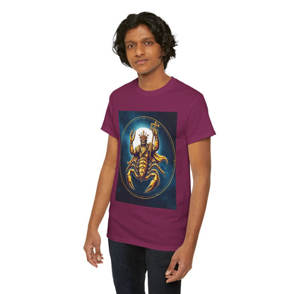 Unisex Heavy Cotton T-Shirt, Moon, Scorpio Zodiac Design