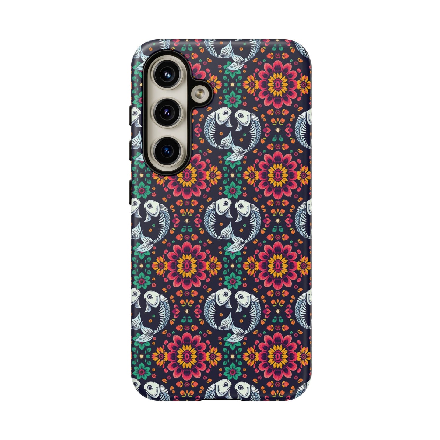 Tough Cases, Pisces, Zodiac v4, Flower Pattern
