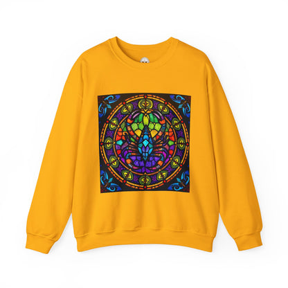 Unisex Heavy Blend™ Crewneck Sweatshirt, Glass 1, Scorpio Zodiac Design