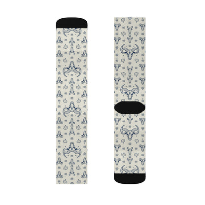 Sublimation Socks, Taurus, Zodiac v1, Pattern