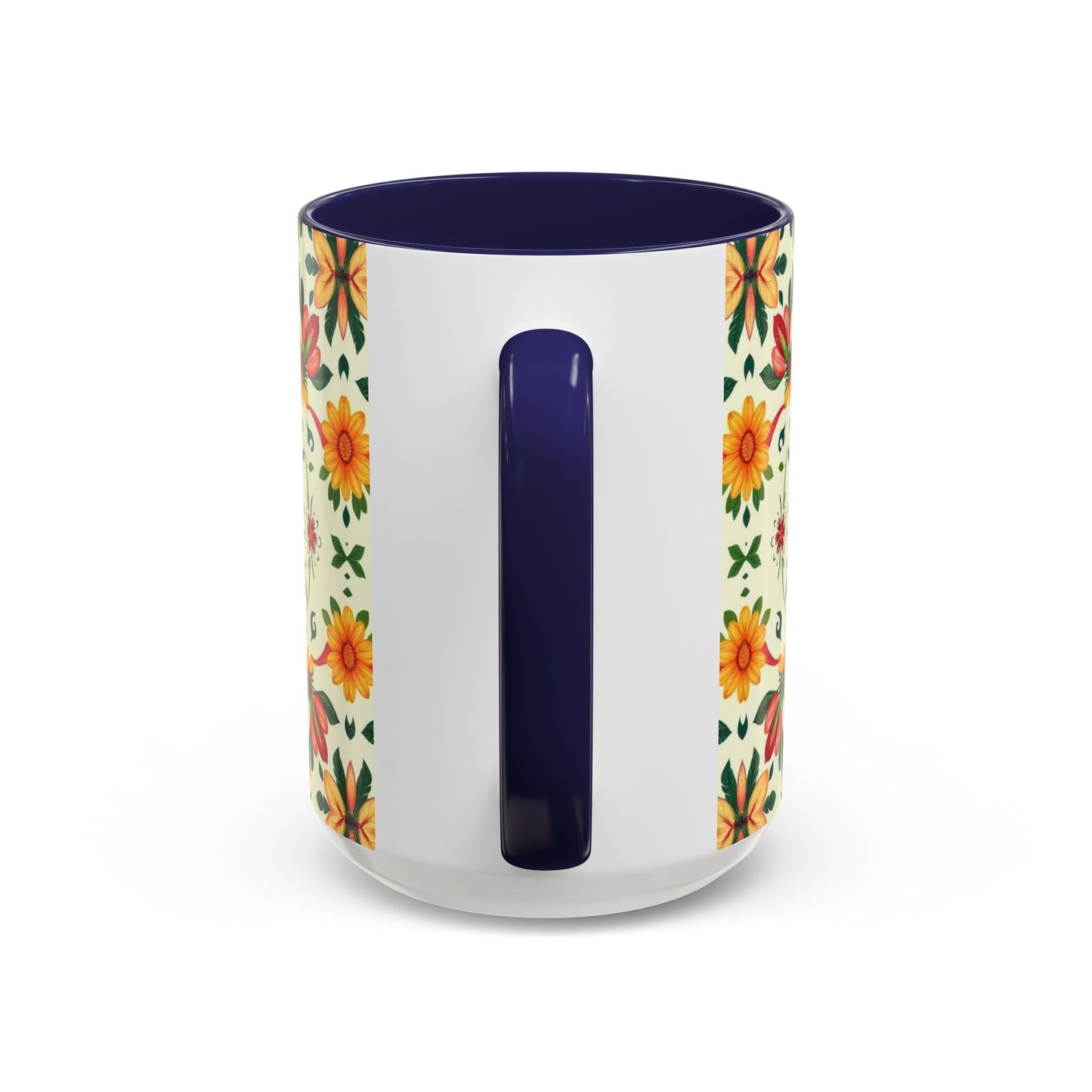 Accent Coffee Mug, Aries, Zodiac, Flower Pattern, (11, 15oz)