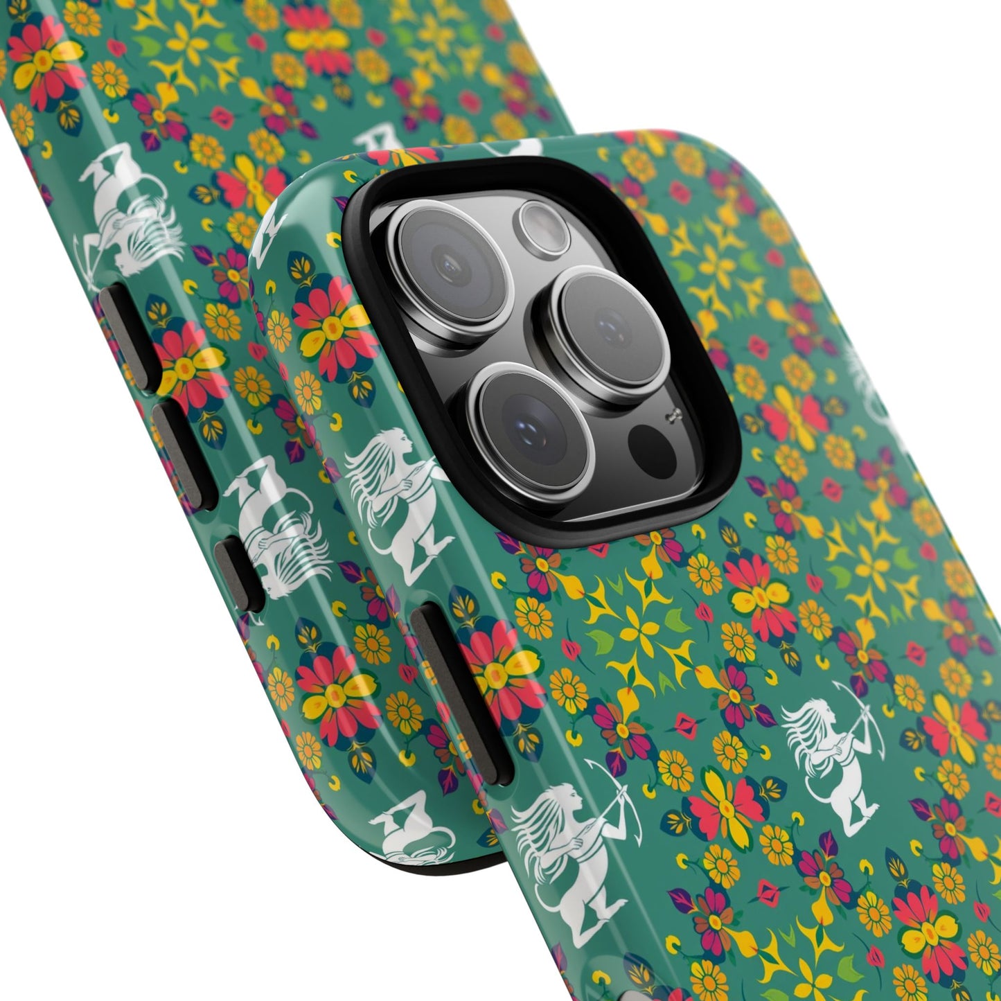 Tough Cases, Sagittarius, Zodiac, Flower Pattern
