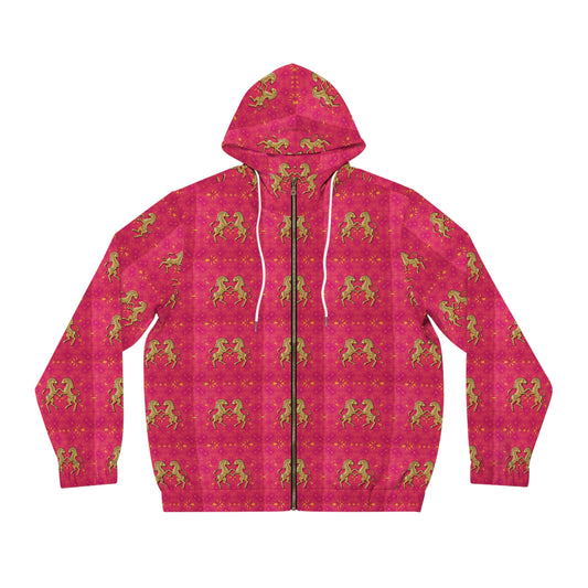 Full-Zip Hoodie (AOP), Gemini, Zodiac v3, Pattern