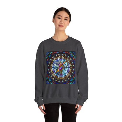 Unisex Heavy Blend™ Crewneck Sweatshirt, Glass, Sagittarius Zodiac Design