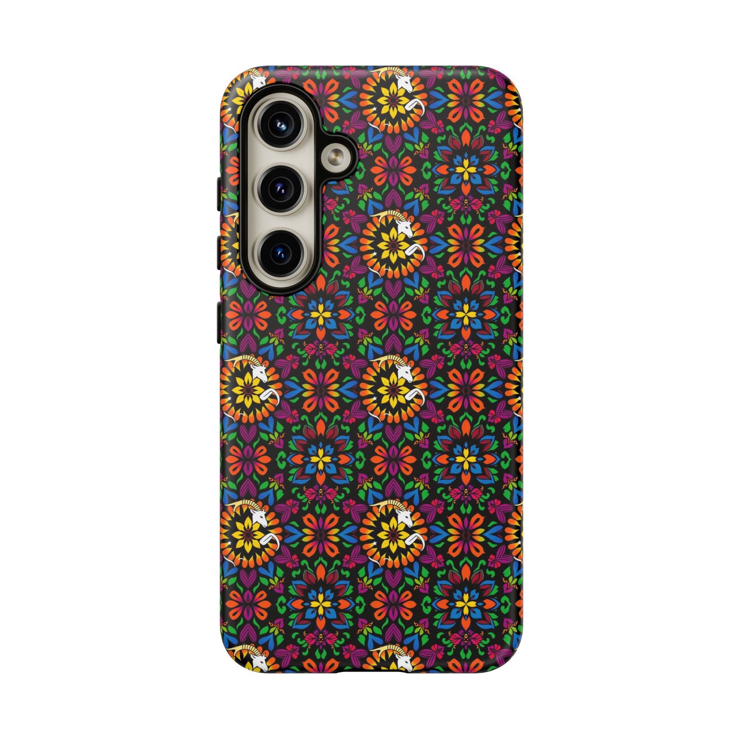 Tough Cases, Capricorn, Zodiac v2, Flower Pattern