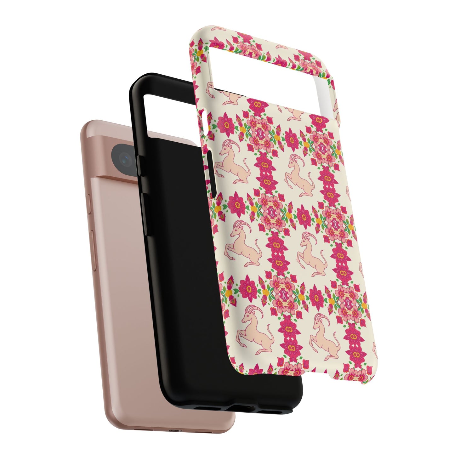 Tough Cases, Capricorn, Zodiac v3, Flower Pattern