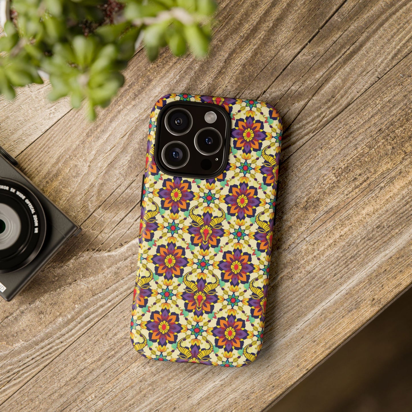 Tough Cases, Taurus, Zodiac v1, Flower Pattern