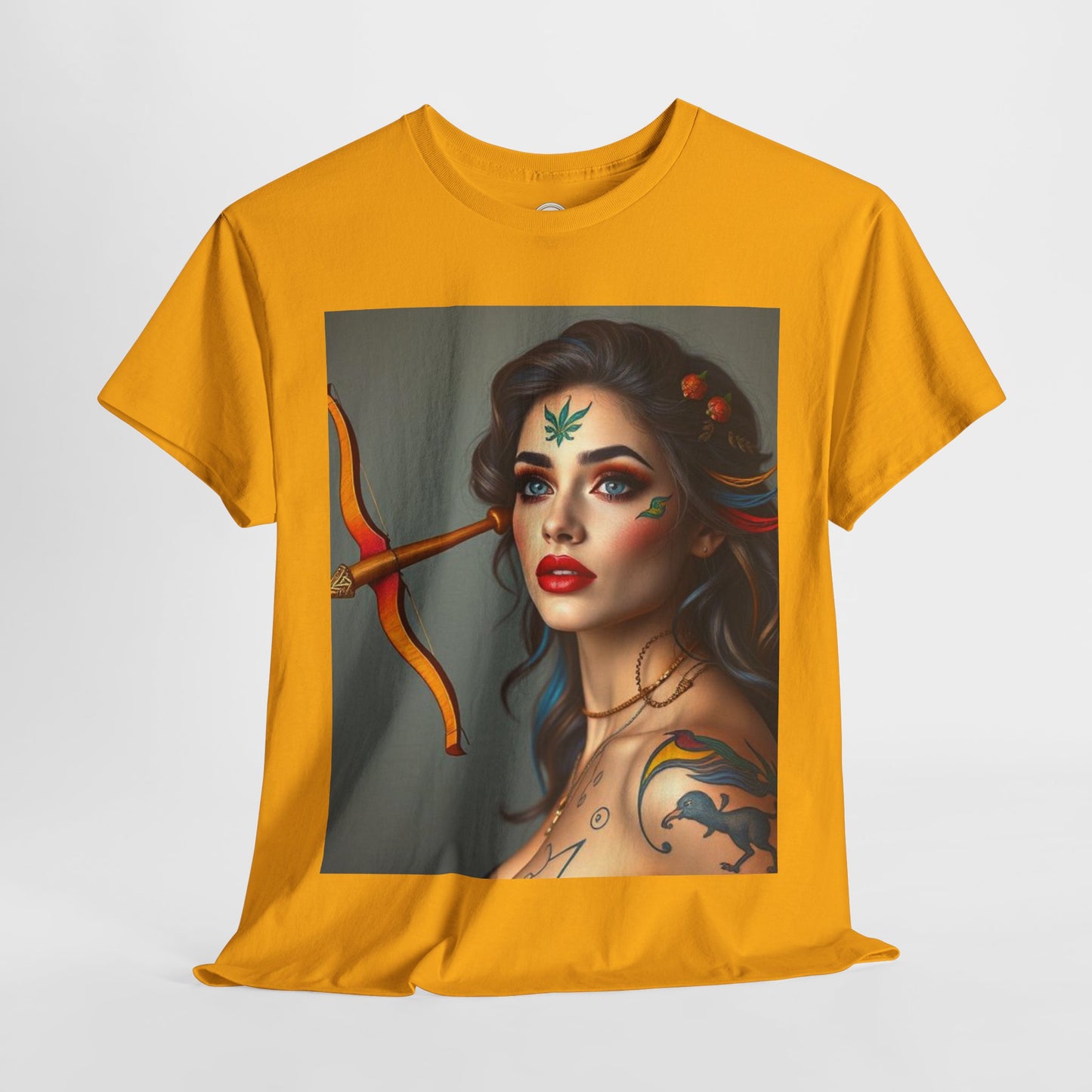 Unisex Heavy Cotton T-Shirt, Sagittarius, Zodiac v2, Sexy Art