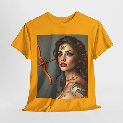 Unisex Heavy Cotton T-Shirt, Sagittarius, Zodiac v2, Sexy Art