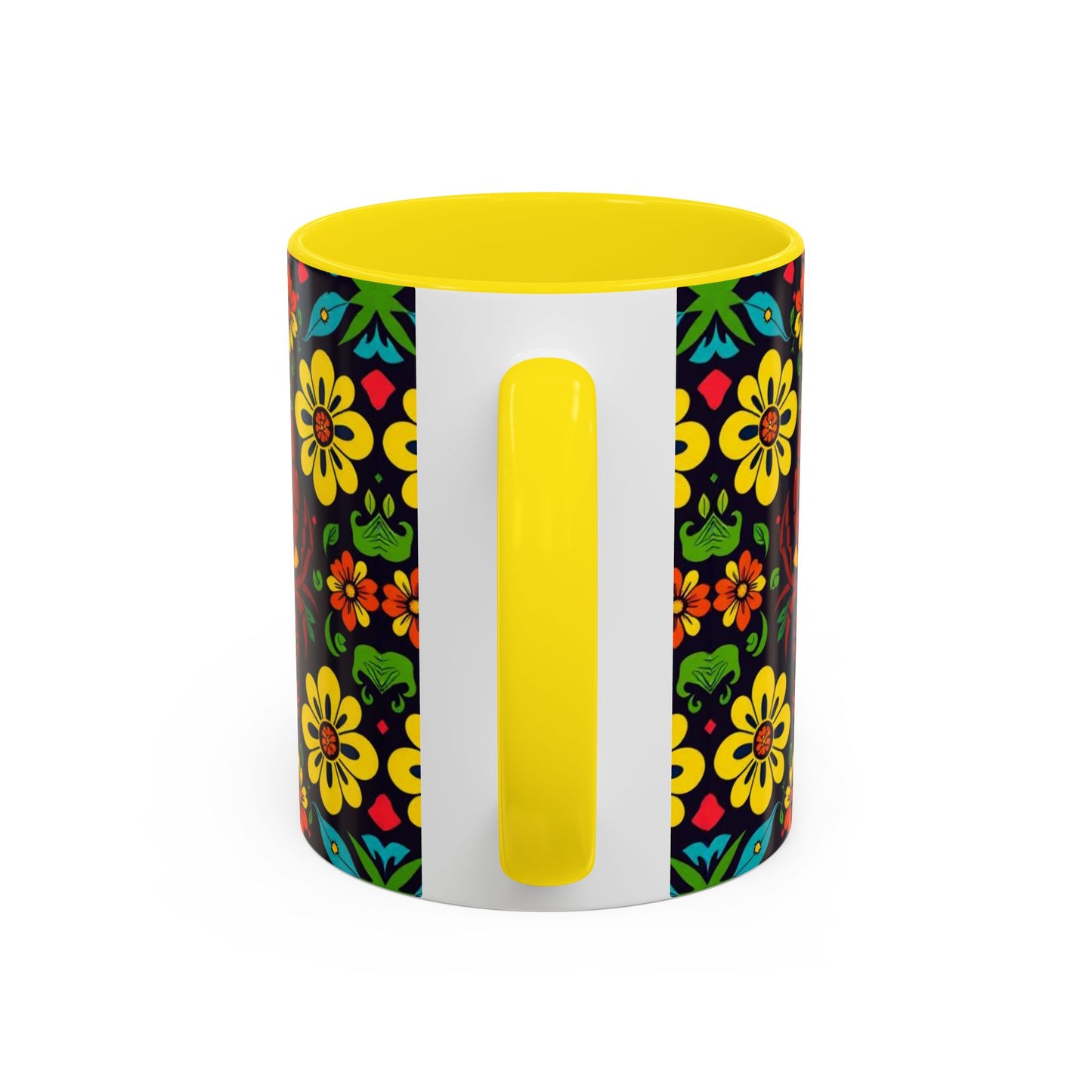Accent Coffee Mug, Cancer, Zodiac v2, Flower Pattern, (11, 15oz)