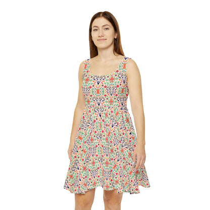 Women's Skater Dress, AOP, Zodiac v1, Aries, Pattern