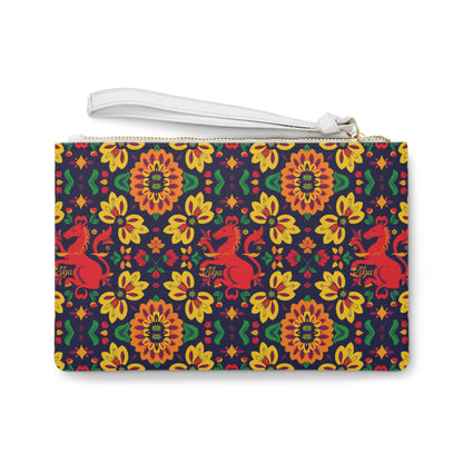 Clutch Bag, Virgo, Zodiac v4, Flower Pattern