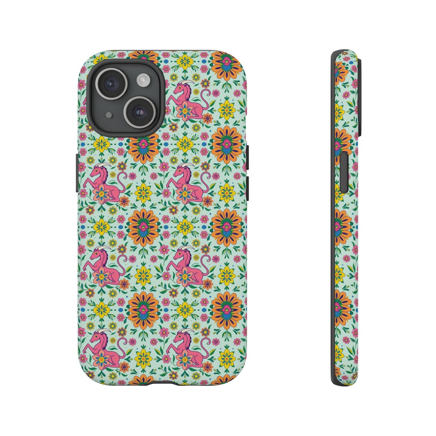 Tough Cases, Aquarius, Zodiac, Flower Pattern