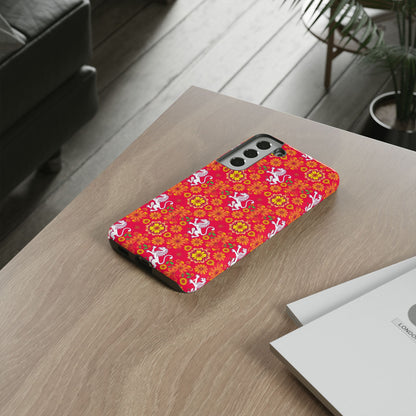 Tough Cases, Leo, Zodiac v4, Flower Pattern