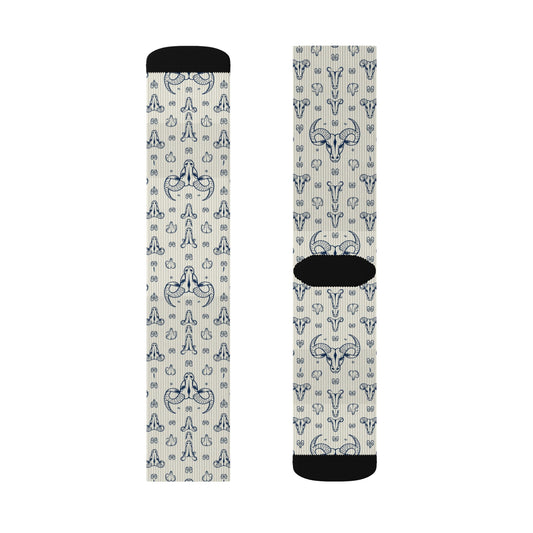 Sublimation Socks, Taurus, Zodiac v1, Pattern
