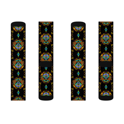 Sublimation Socks, Scorpio, Zodiac v4, Jewel Pattern