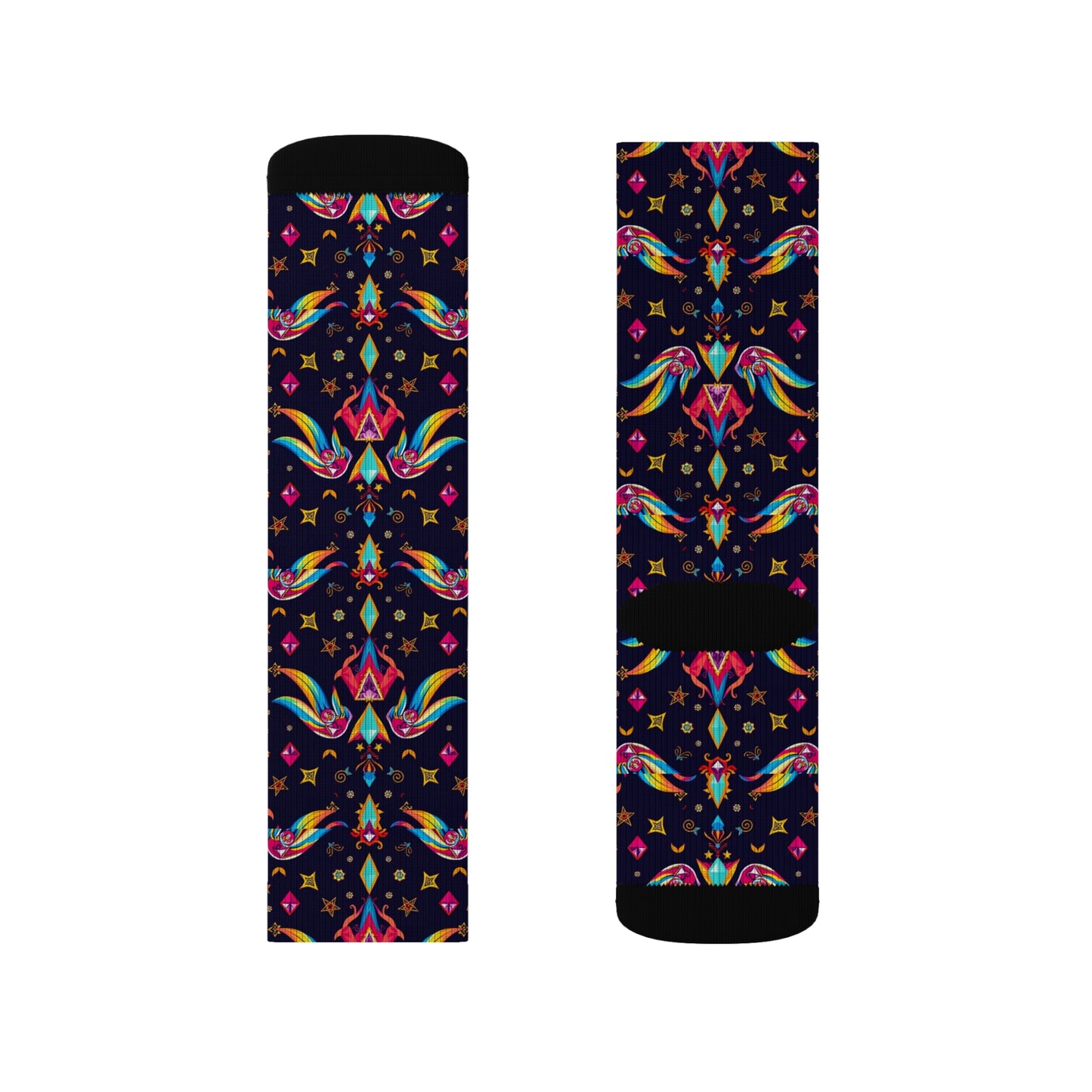 Sublimation Socks, Virgo, Zodiac v4, Jewel Pattern