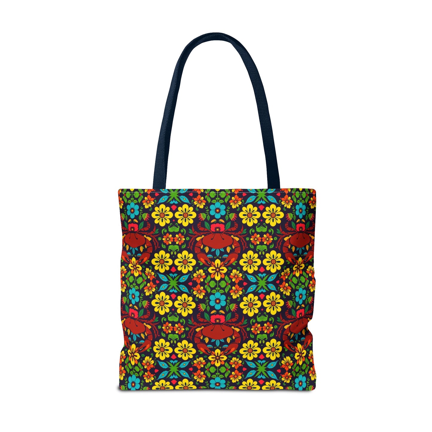 Tote Bag, (AOP), Cancer, Zodiac v4, Flower Pattern