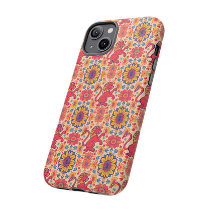 Tough Cases, Leo, Zodiac v1, Flower Pattern