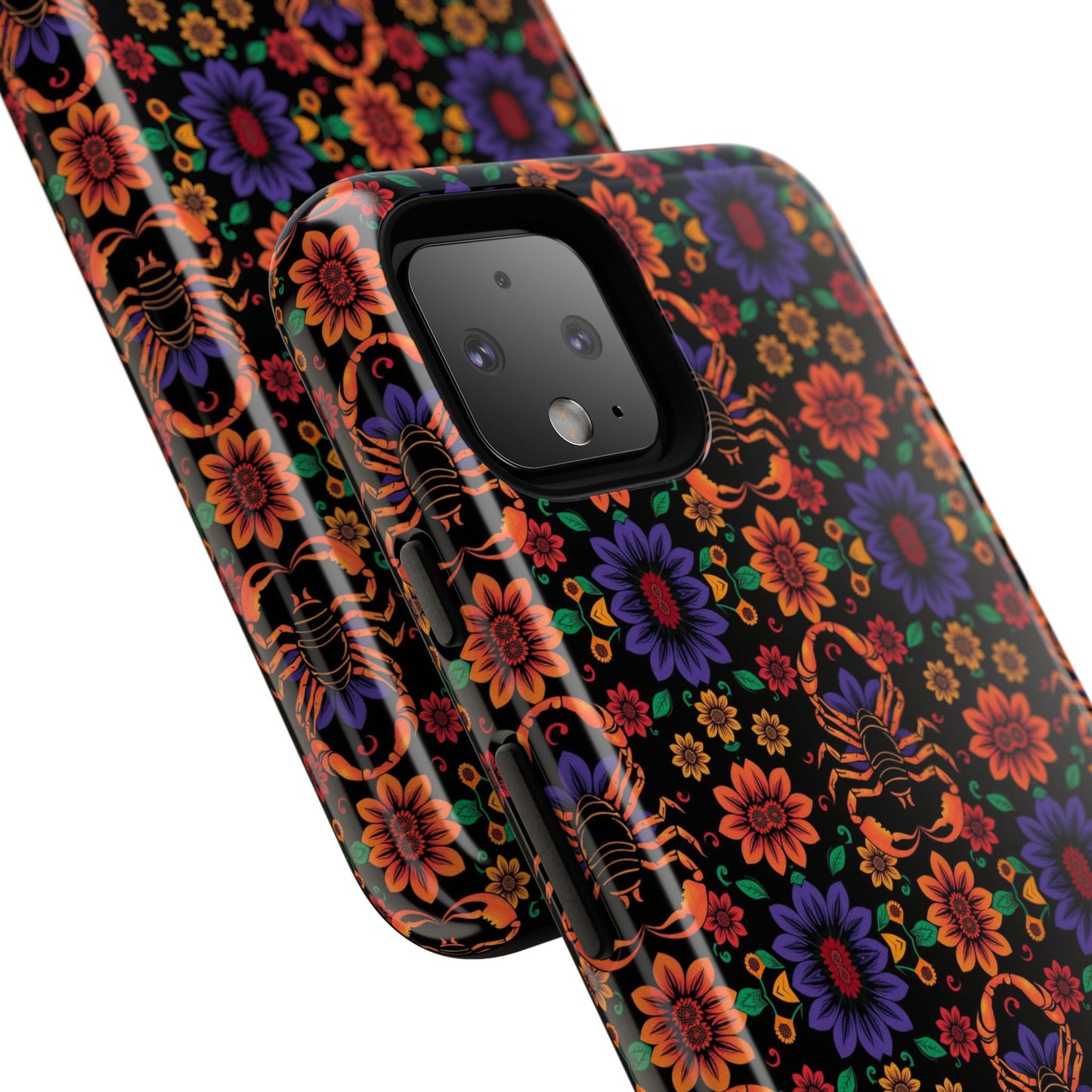 Tough Cases, Scorpio, Zodiac, Flower Pattern