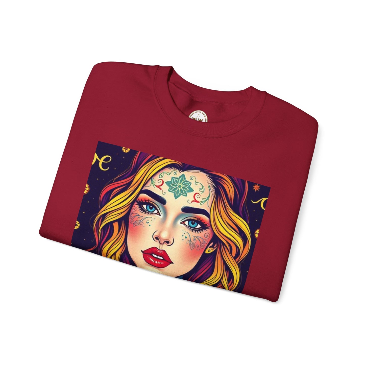 Unisex Heavy Blend™ Crewneck Sweatshirt, Aquarius, Zodiac, Sexy Pattern