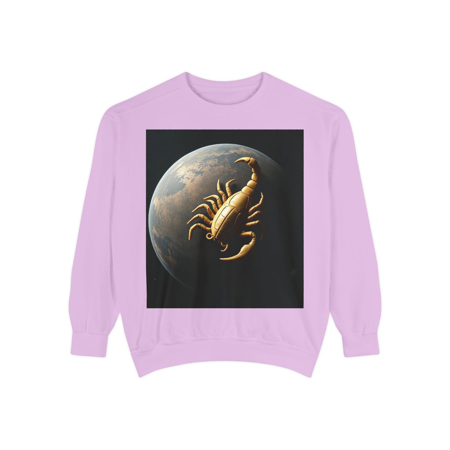 Garment-Dyed Sweatshirt, Unisex, Space Animal Design v1, Scorpio