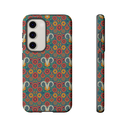 Tough Cases, Aries, Zodiac v3, Flower Pattern