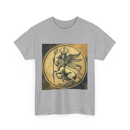Unisex Heavy Cotton T-Shirt, Animal Angel v1, Virgo Zodiac Design
