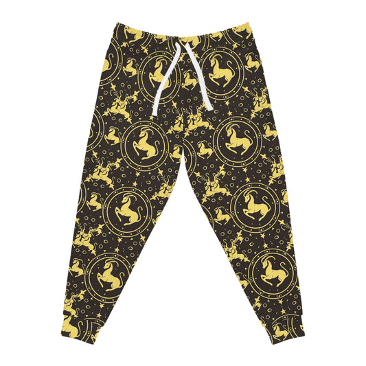 Athletic Joggers, Zodiac Design, Pattern v1, Capricorn, AOP