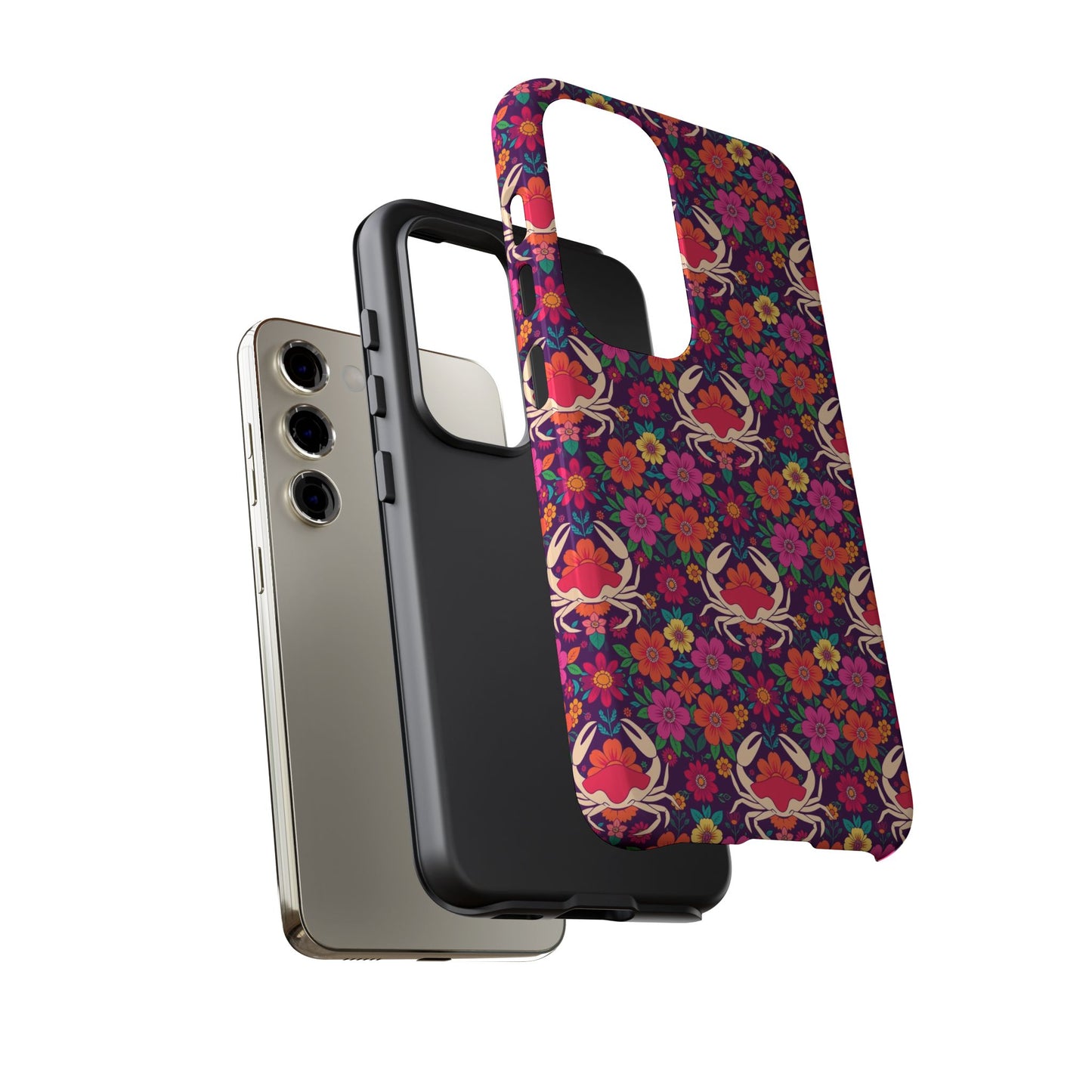 Tough Cases, Cancer, Zodiac v1, Flower Pattern