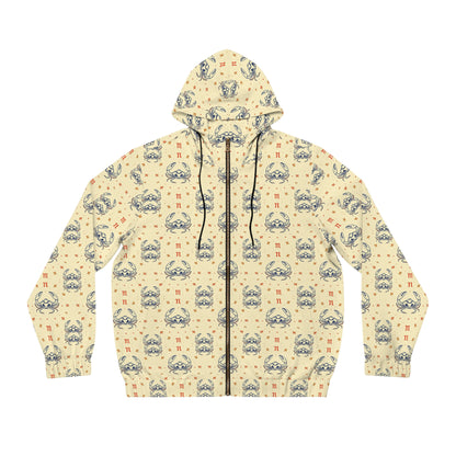 Full-Zip Hoodie (AOP), Cancer, Zodiac v4, Pattern