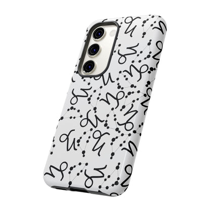 Tough Cases with the Capricorn Zodiac sign for iPhone, Samsung Galaxy, and Google Pixel devices