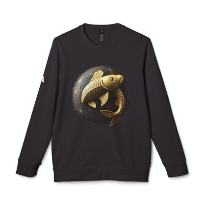 Adidas, Unisex Fleece Crewneck Sweatshirt, Pisces, Space Animal, Zodiac