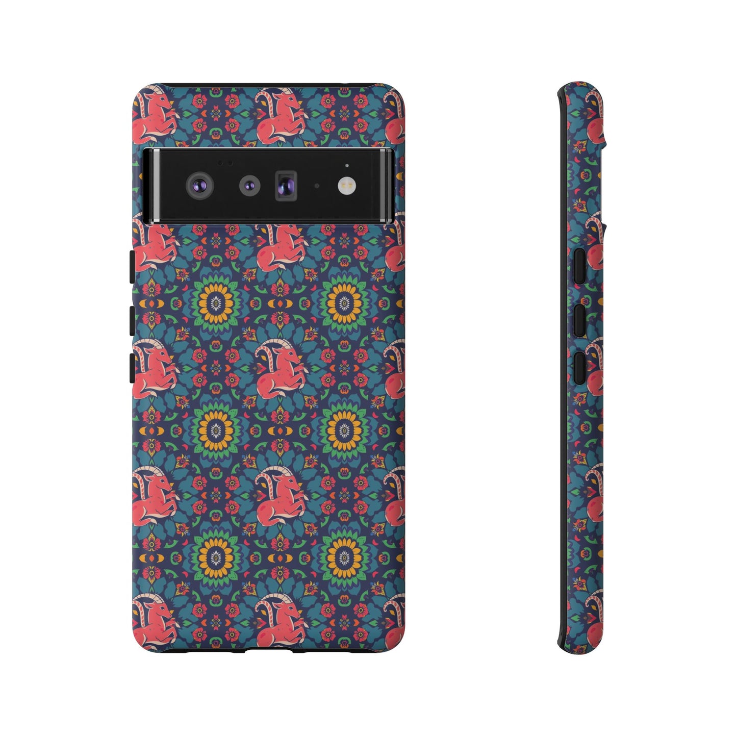 Tough Cases, Capricorn, Zodiac v1, Flower Pattern