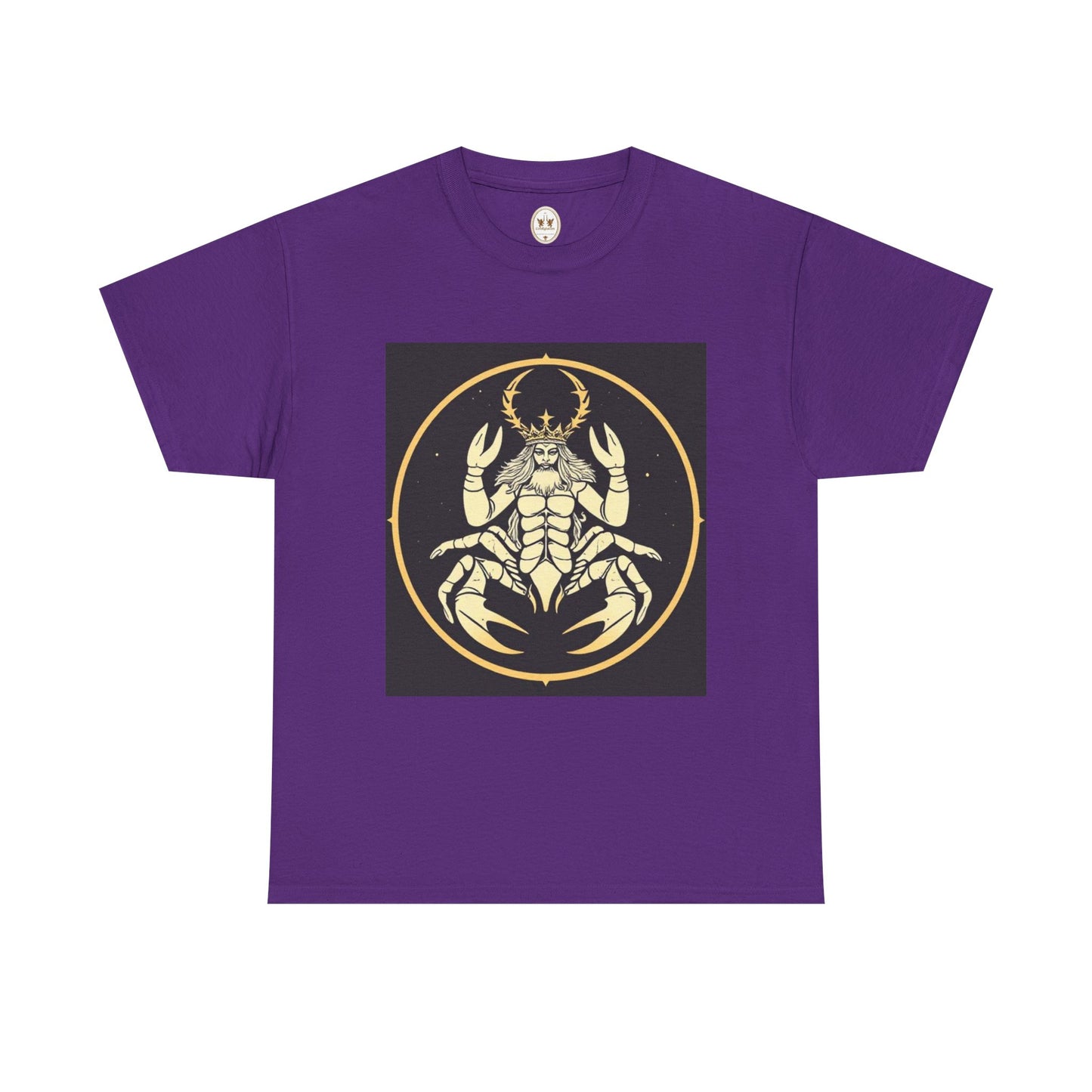 Unisex Heavy Cotton T-Shirt, Scorpio King, Print Art, Zodiac Design