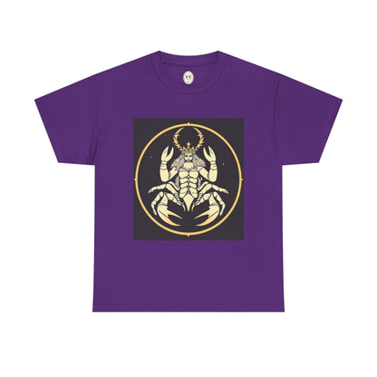 Unisex Heavy Cotton T-Shirt, Scorpio King, Print Art, Zodiac Design