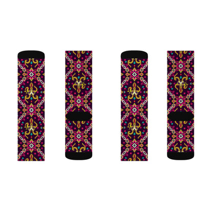 Sublimation Socks, Capricorn, Zodiac, Jewel Pattern