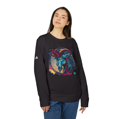 Adidas, Unisex Fleece Crewneck Sweatshirt, Capricorn, Pop Art v1, Zodiac